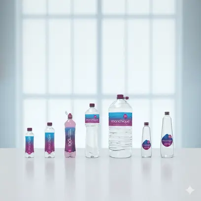 Todos los formatos de las botellas de agua Monchique